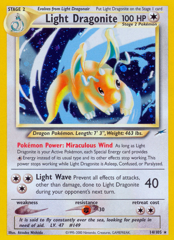 Neo Destiny Holo Light Dragonite #14/105 unlimited